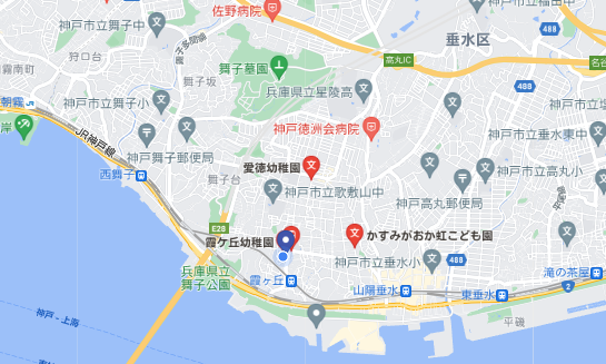 霞ヶ丘幼稚園地図